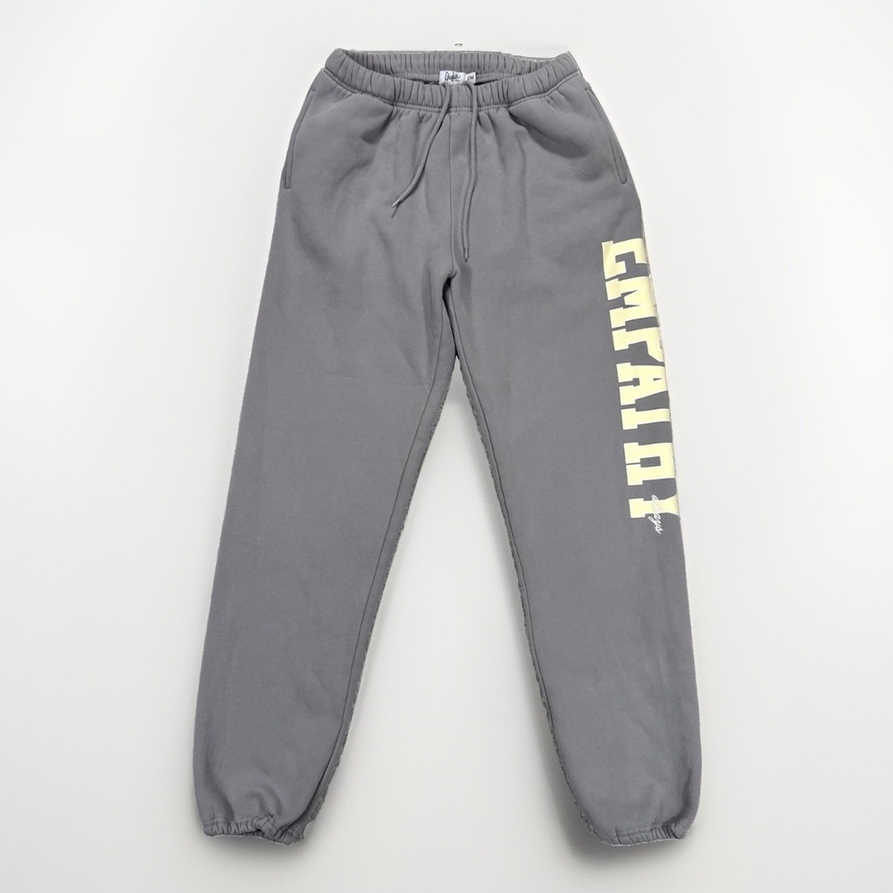 The Mayfair Group Empathy Always Sweatpants S/M Gray Streetwear Cozy Lounge